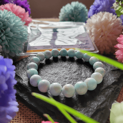 Natural Larimar Bracelet For Deep Healing (certified)