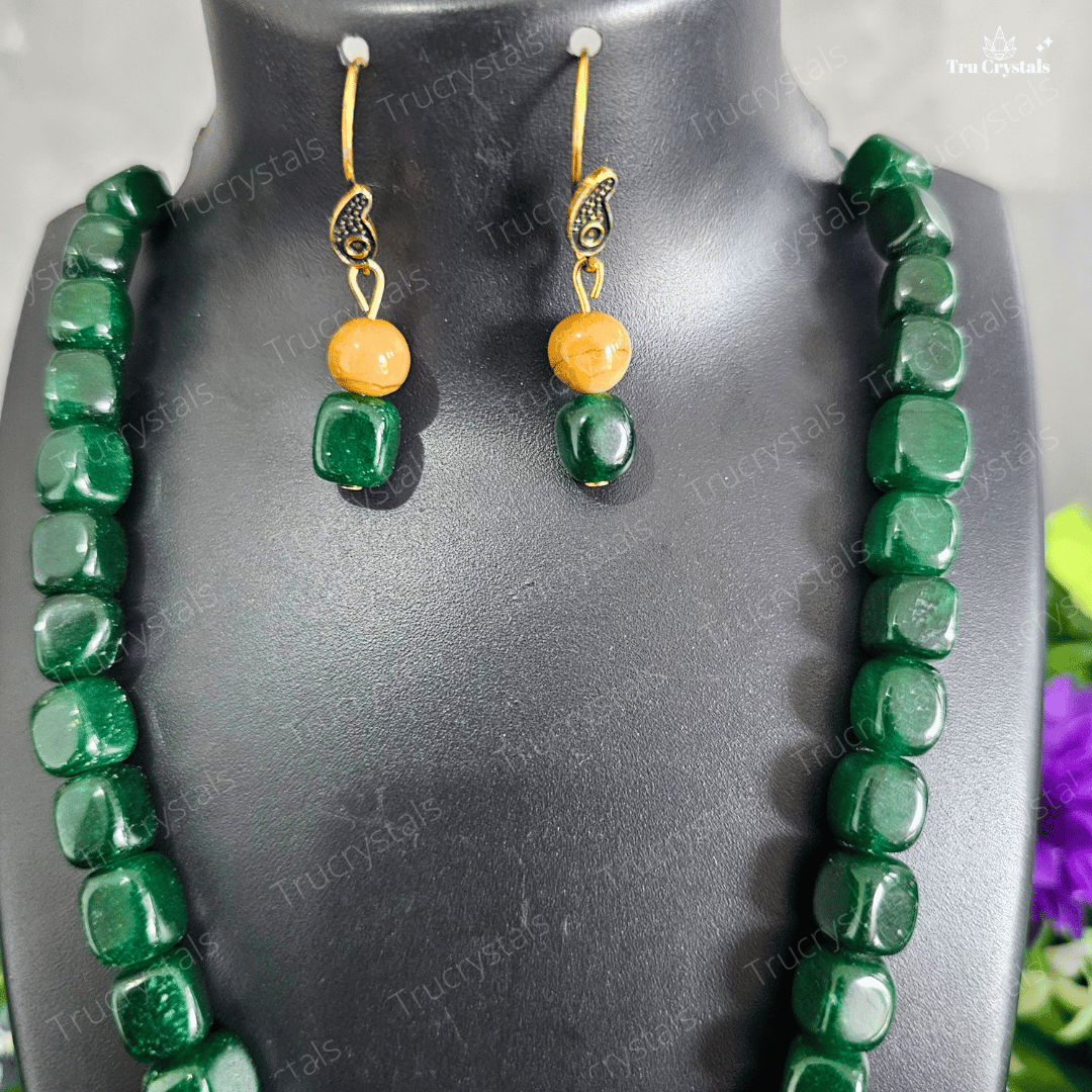 Green Jade & Mookite Jasper Necklace