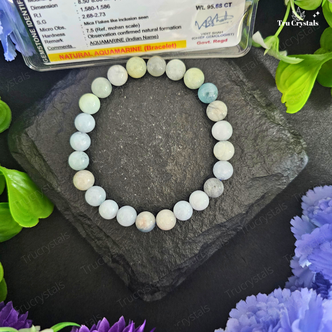 Himalayan Aquamarine Bracelet For Tranquility