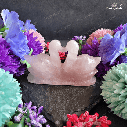 Rose Quartz Mandrin Ducks- Joint