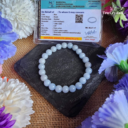 Angelite Bracelet to connect with Angels