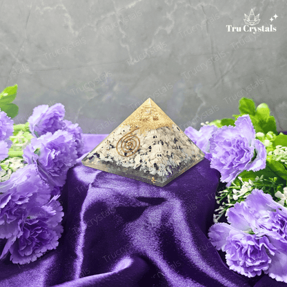 Moonstone Orgonite Pyramid For Good Fortune