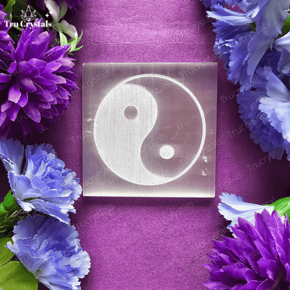 Bracelet Charging Selenite Plate- Yin & Yang