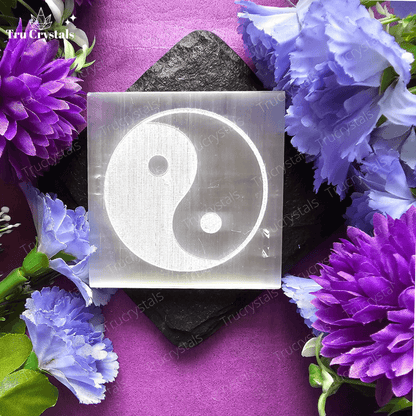 Bracelet Charging Selenite Plate- Yin & Yang