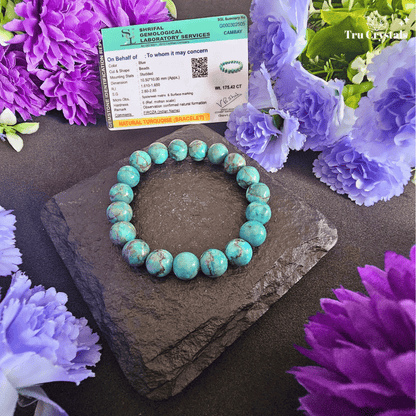 Natural Blue Turquoise (Firoza) Bracelet