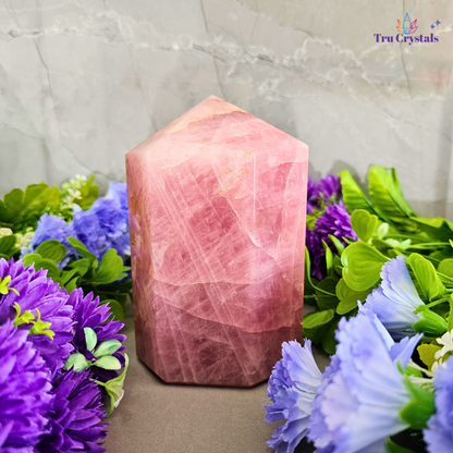 Jumbo Rose Quartz Tower/Point