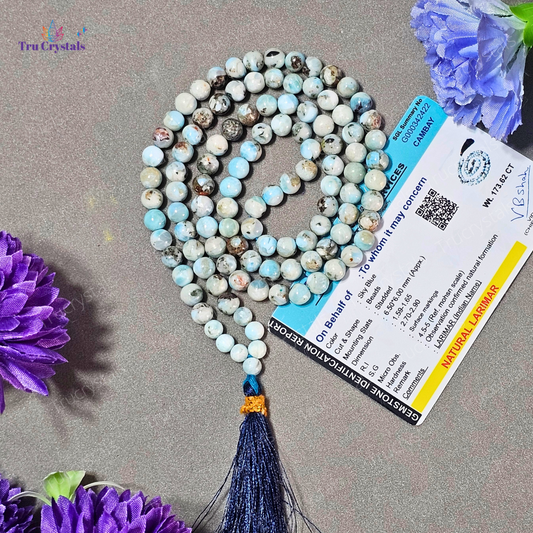 Larimar Mala- 6mm