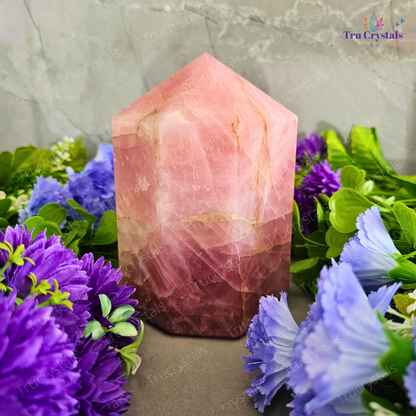 Jumbo Rose Quartz Tower/Point