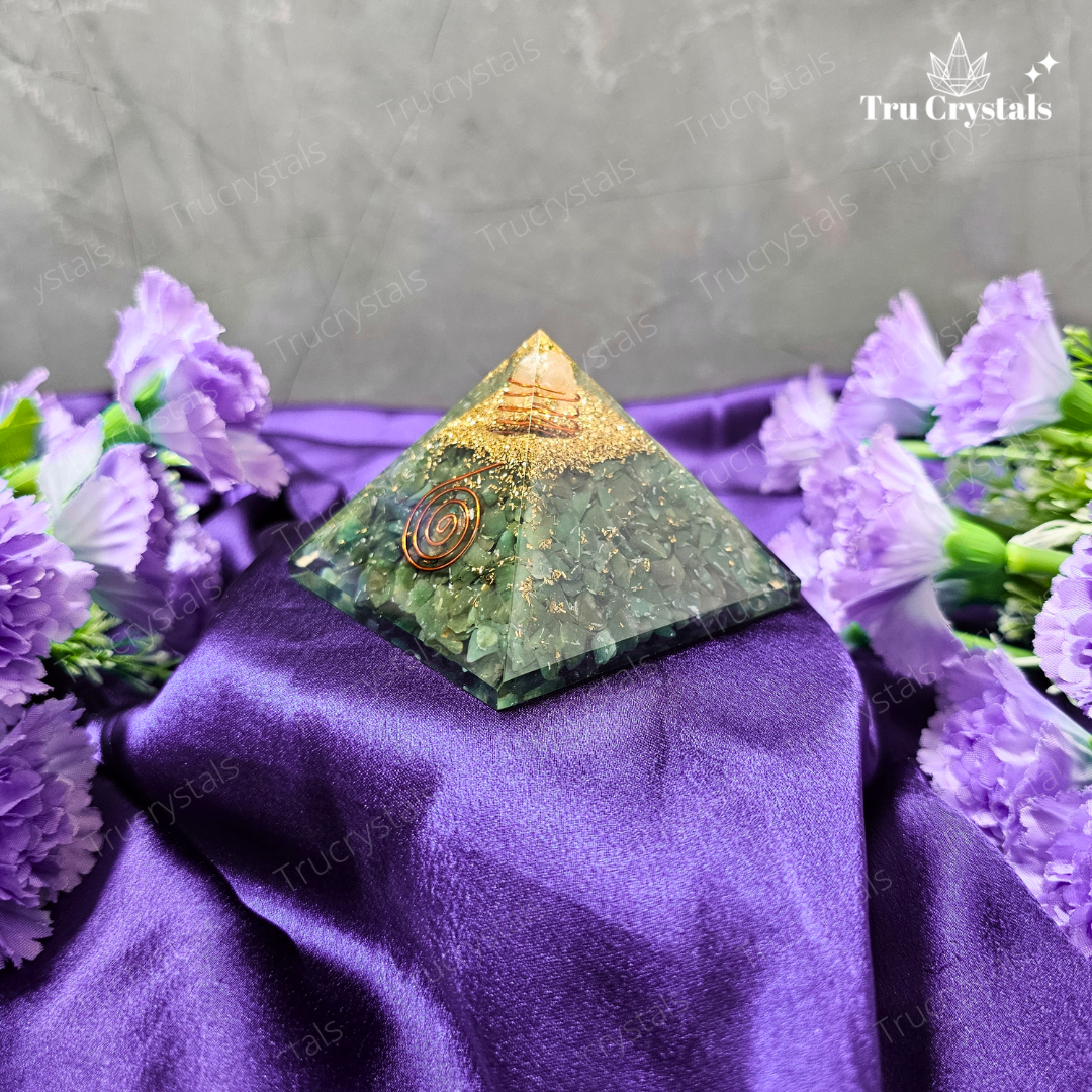 Green Aventurine Orgonite Pyramid To Attract Wealth