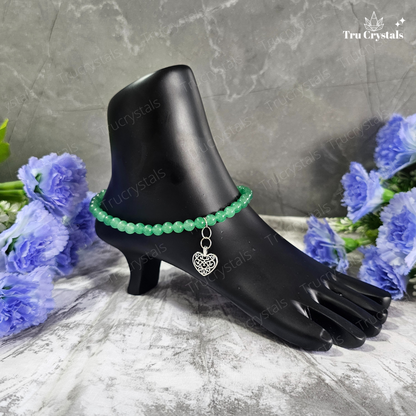 Green Aventurine Anklet : Boost Prosperity & Growth