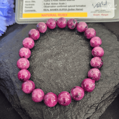 Natural Pink Ruby Bracelet (Certified)