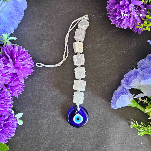 Selenite Evil Eye Hanging