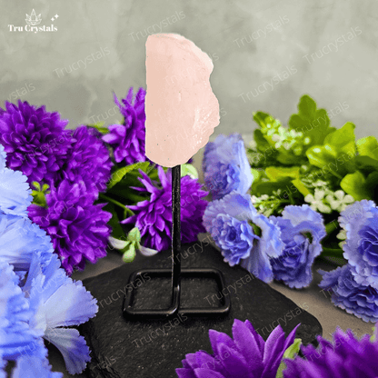 Rose Quartz Rough display Stand