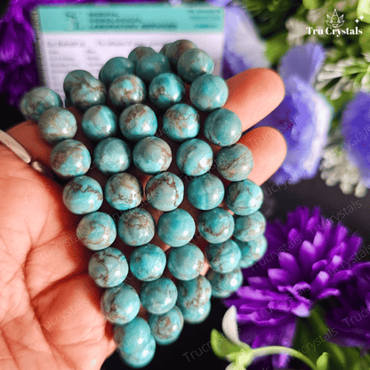 Natural Blue Turquoise (Firoza) Bracelet