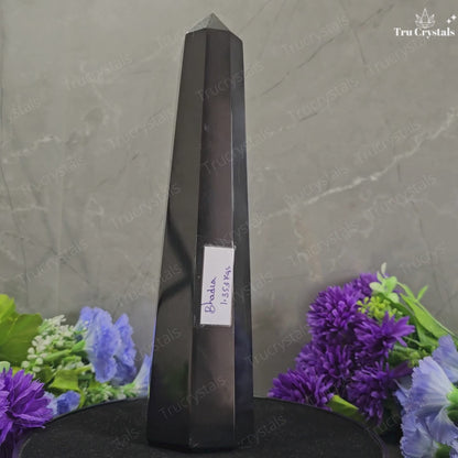 Jumbo Black Obsidian Tower|Protection & Grounding| Bhadra (1.353Kgs)