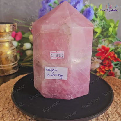 Jumbo Rose Quartz Tower/Point