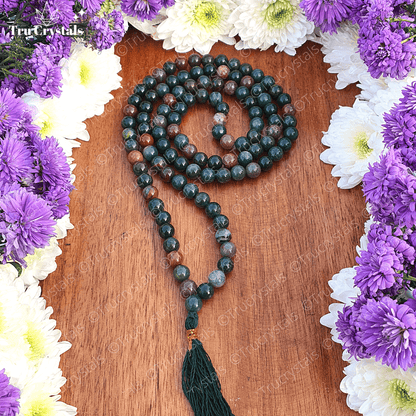 Indian Blood stone Japa Mala: For Mental Clarity & Decision Making