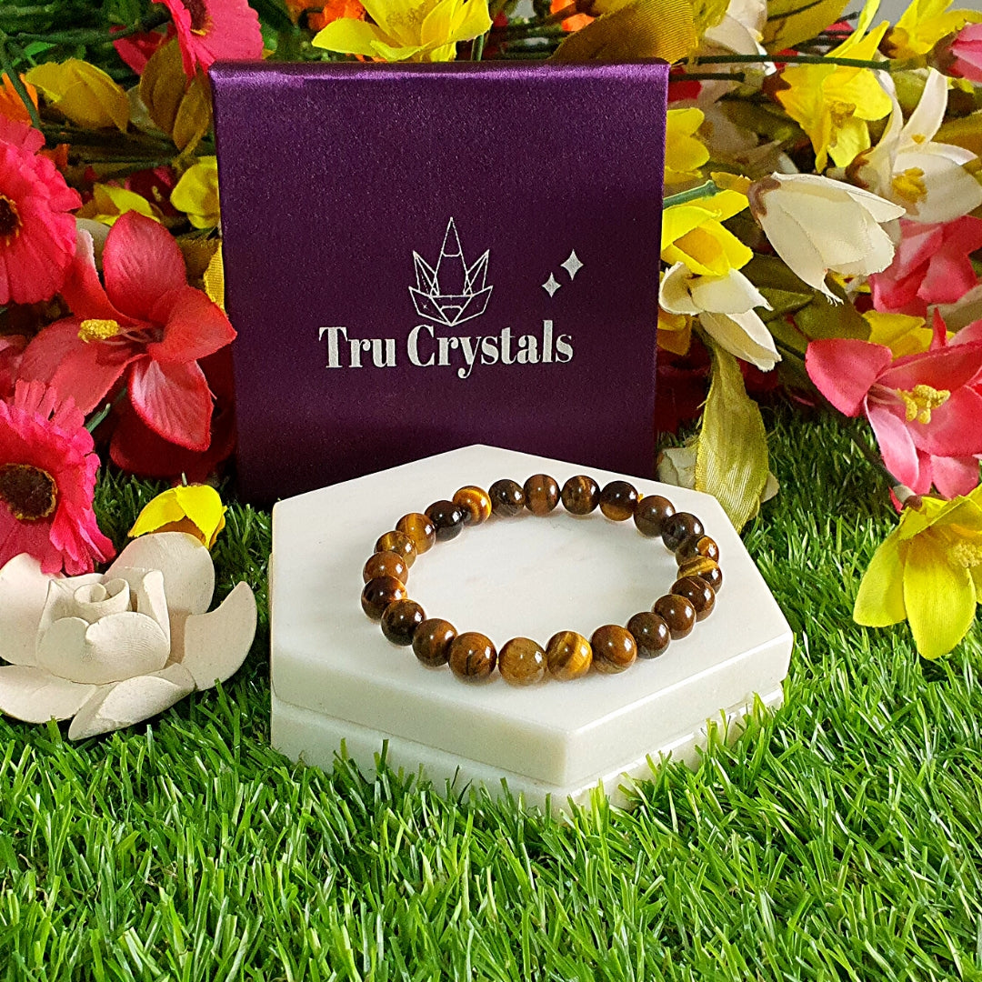 Buy Reiki Crystal Products Red Tiger Eye Bracelet, Tiger Eye Bracelet  Original, Tiger Eye 8 mm Diamond Cut Bracelet, Tiger Eye Bracelet for  Courage, Protector and Will Power at Amazon.in