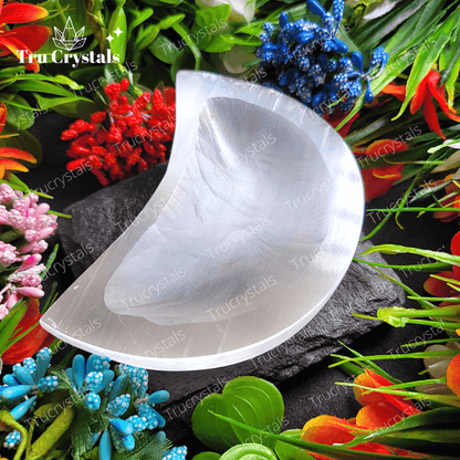 Selenite Bowl Moon Shape