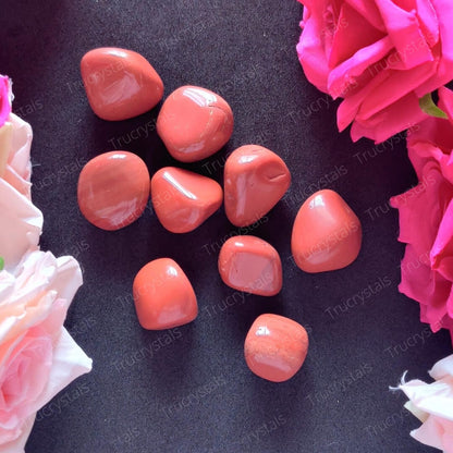 Red Jasper Tumbled Stone ( Pack of 4 stones)