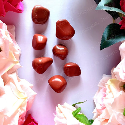 Red Jasper Tumbled Stone ( Pack of 4 stones)