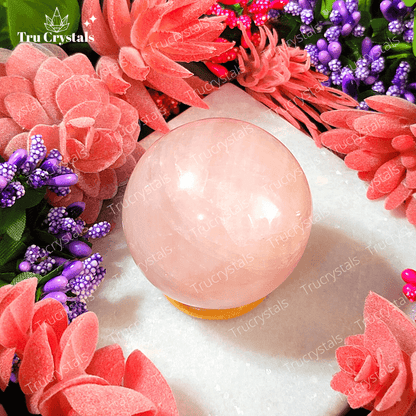 Rose Quartz Sphere / Ball - Stone of universal love