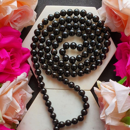 Black Tourmaline Japa Mala: For Protection From Evil Eye