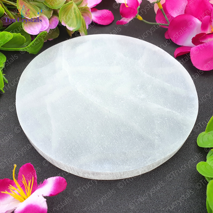 Selenite Charging Plate: Round (6x6 Inches)