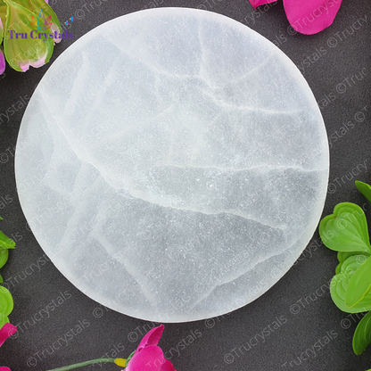 Selenite Charging Plate: Round (6x6 Inches)