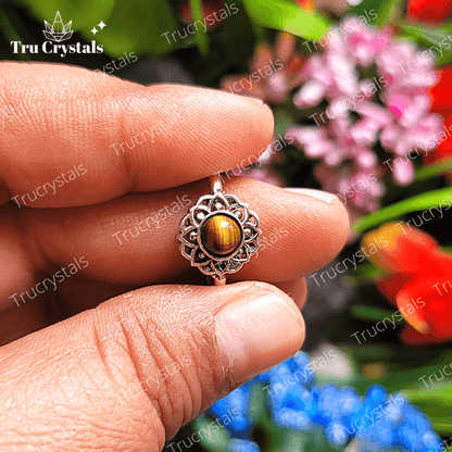 Sterling Silver Tiger Eye Ring (Adjustable)