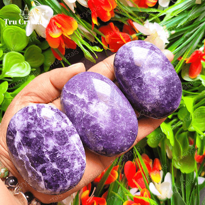 Lepidolite Palm Stone- For Life Transition