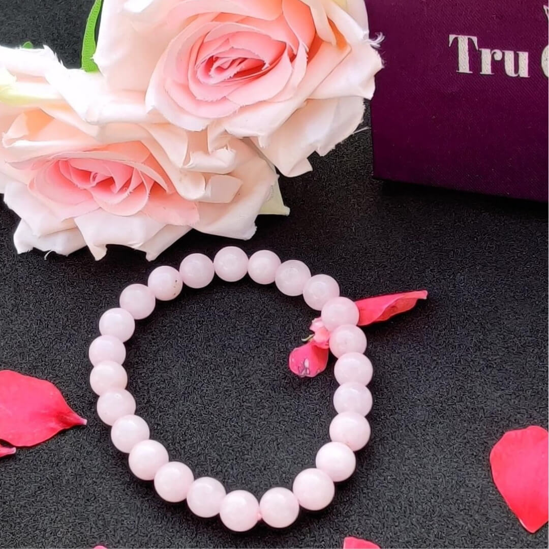 Strawberry Quartz Round Beads Bracelet