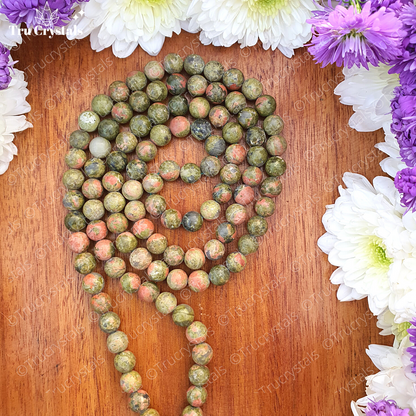 Unakite Japa Mala: For Compassion and Kindness