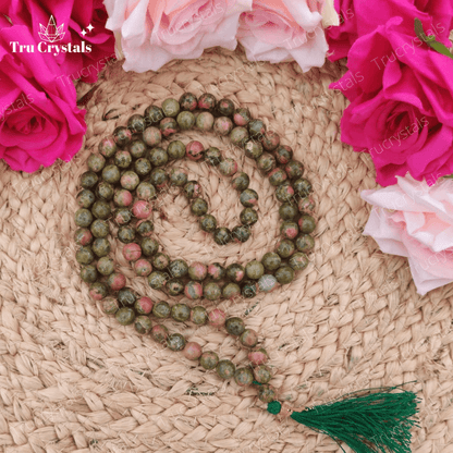 Unakite Japa Mala: For Compassion and Kindness