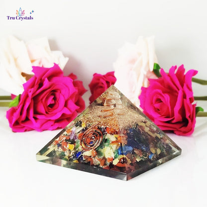 7 Chakra Orgonite Pyramid (Mixed)