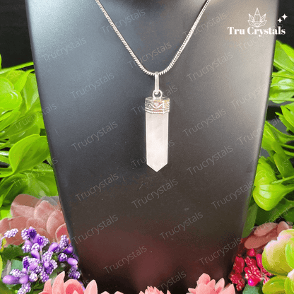 Rose Quartz Pencil Pendant