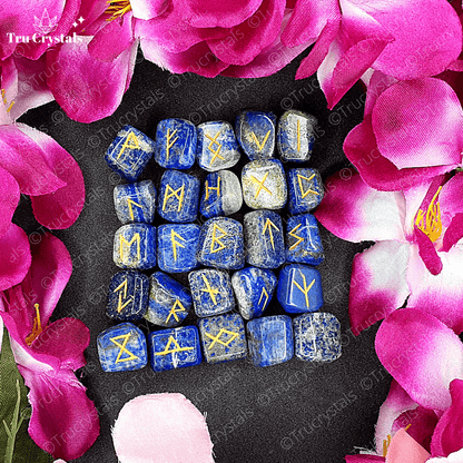 Lapis Lazuli Runes set with instructions