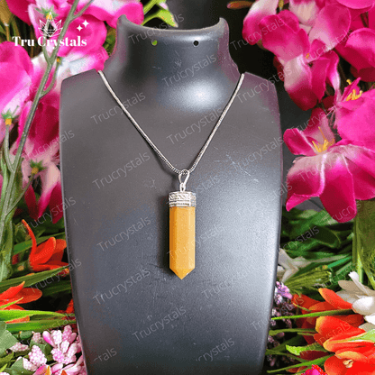 Yellow Calcite Pencil Pendant