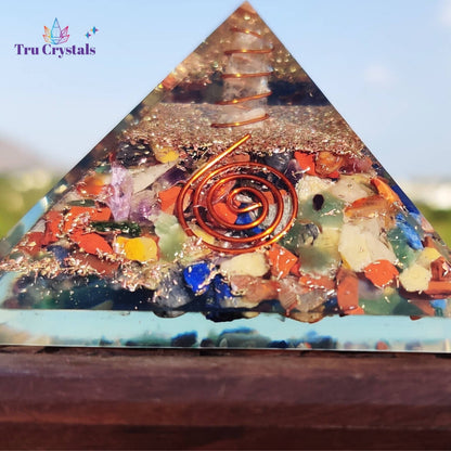 7 Chakra Orgonite Pyramid (Mixed)