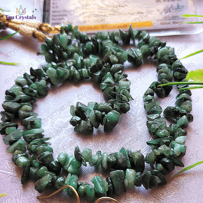 Natural Emerald Chip Mala