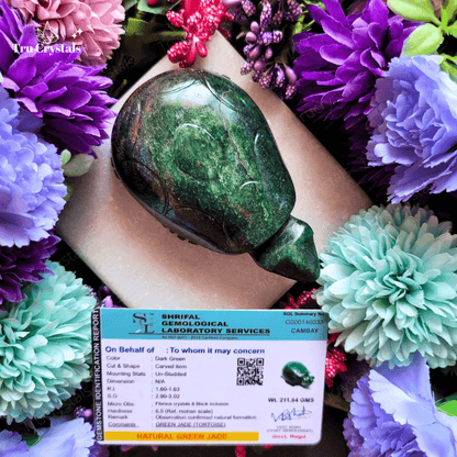 Green Jade Turtle For Prosperity (Certified)